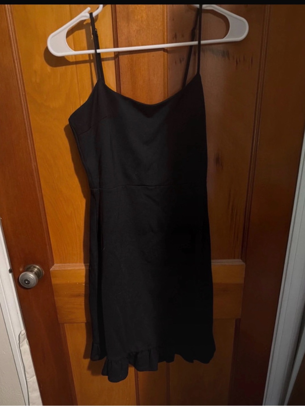 Lulu's Black Spaghetti-Strap Mini Dress